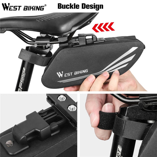 Load image into Gallery viewer, Rainproof Bicycle Bag 3D Shell Reflective Seatpost Saddle Bag Shockproof MTB Road Bike Bag Cycling Accessories
