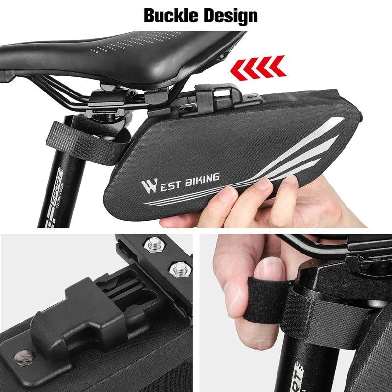 Bike Bag Cycling Rear Seat Tail Bag Waterproof Seatpost Pannie Bag Bike Accessories Reflective Bicycle Saddle Bags