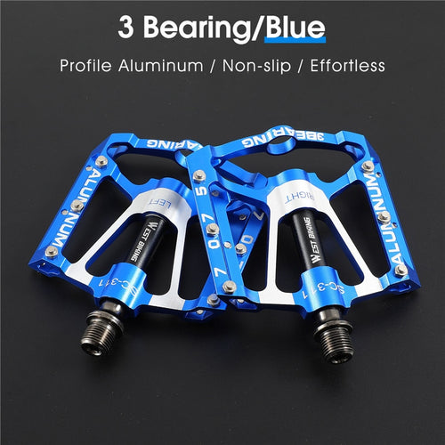 Load image into Gallery viewer, 3 Bearings Bicycle Pedals CNC Alloy Ultralight MTB Road Bike Part Anti-slip Flat BMX Pedals Cycling Accessories
