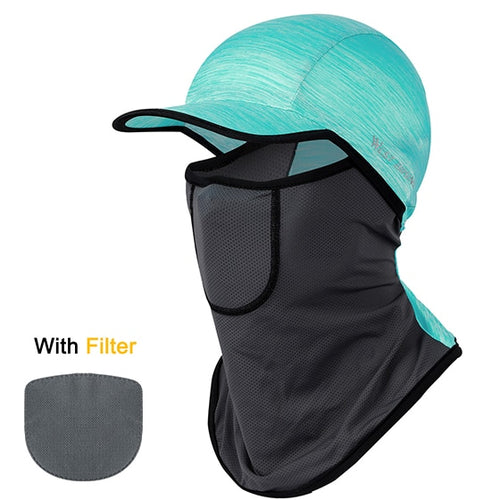 Load image into Gallery viewer, Summer Cycling Headwear Face Cover With Filter Men Women Ice Silk Anti-UV Sports Fishing Running Balaclava Cap
