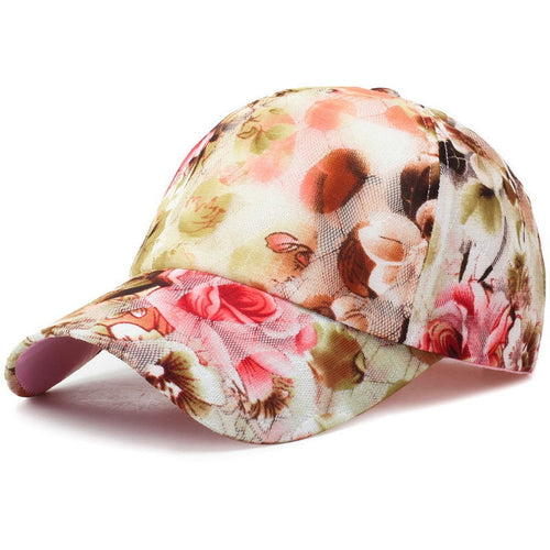 Load image into Gallery viewer, Summer Unisex lace floral print women Baseball Caps  Breathable Mesh Snapback Hats fashion Trucker Hats Cap Female
