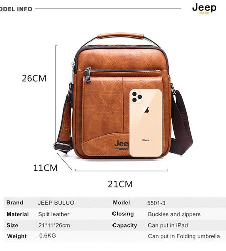 Large Men's Messenger Shoulder Bags Men Fashion Business High Quality Split Leather Crossbody Tote Bag For iPad