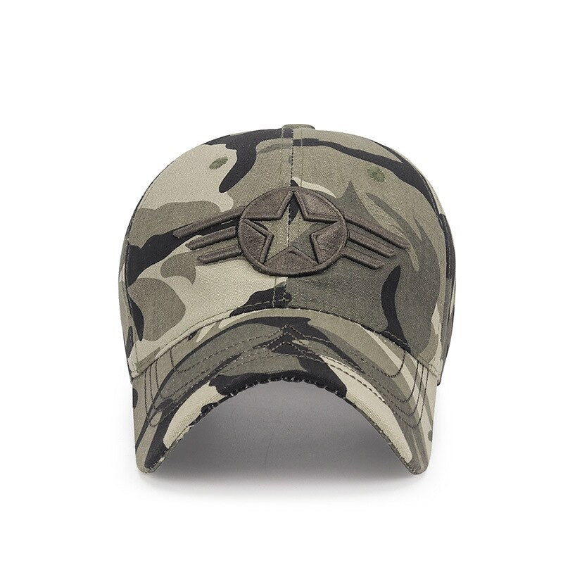 Men's Baseball Cap Women Snapback Hat Cotton Tactical Cap Black Camouflage Army Caps 3D Embroidery Bone Trucker