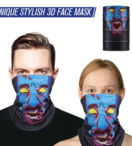 Brand New 3D Printed Sport Scarf Winter Thermal Neck Gaiter Magic Party Balaclava Men Women Cycling Fishing Headwear
