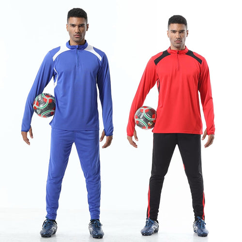 Load image into Gallery viewer, Men sportswear football training suits soccer sets tracksuits long sleeve jerseys football Team uniform sports Running kit
