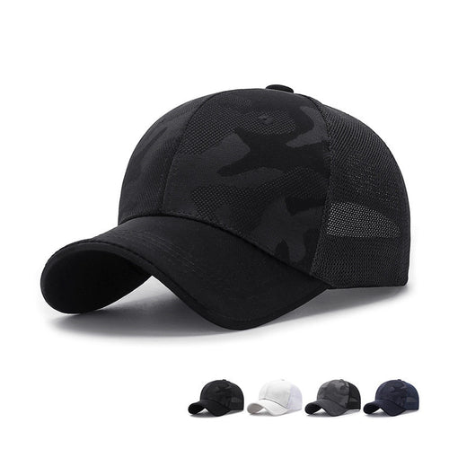 Load image into Gallery viewer, Women Men Mesh Baseball Cap Female Male Breathable Comfortable Sun Hat Spring Summer Camouflage Snapback Cap Hat
