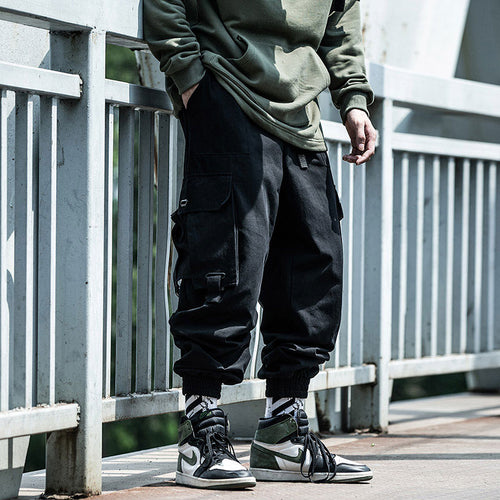 Load image into Gallery viewer, Men&#39;s Jogger Streetwear Tactics Cargo Pants Fashion Hip Hop Joggers Solid Color Trousers Sweat Pants DG418
