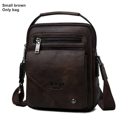 Load image into Gallery viewer, Split Leather Crossbody Tote Men Bag Famous Designer Men Shoulder Messenger Bags Men Fashion Business High Quality
