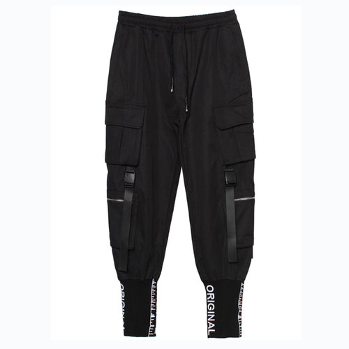 Load image into Gallery viewer, Tactical Functional Cargo Pants Joggers Men Black Multi-pocket Trousers Hip Hop Streetwear Elastic Waist Pants Techwear WB506
