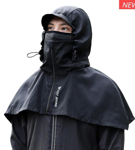 2 in 1 Winter Cycling Cap Double Layer Warm Windproof Men Hood Balaclava Motorcycle Skiing Riding Bicycle Headwear