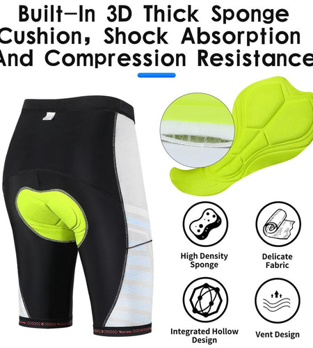Pro Cycling Shorts Unisex Thickened Shockproof 3D Pad MTB Road Bike Team Tights Summer Breathable Underwear Shorts