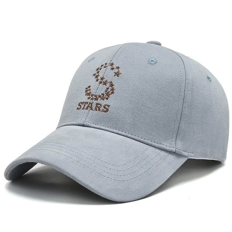 Men Casual sport fashion sun Hats Women cotton Stars S embroidery Baseball Cap Sun Protection Snapback cap hat