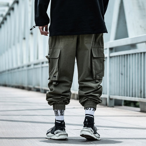 Load image into Gallery viewer, Men&#39;s Jogger Streetwear Tactics Cargo Pants Fashion Hip Hop Joggers Solid Color Trousers Sweat Pants DG418
