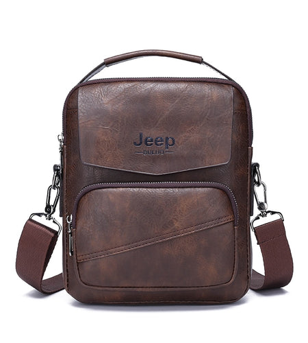 Men Messenger Bags Casual Handbag For Man Leather Shoulder Bag Crossbody Brown Male Tote Brown