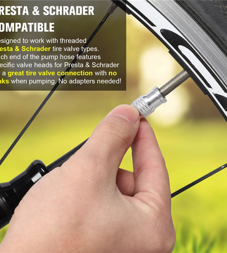 Mini Bicycle Pump Portable Bike Air Pump MTB Mountain Road Cycling Tire Inflator Schrader Presta Valve Alloy Pump
