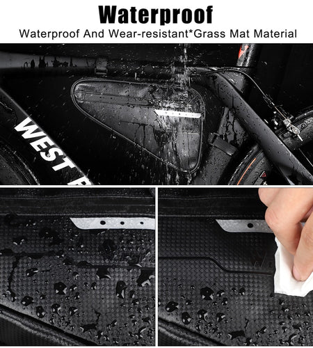 Waterproof Cycling Tube Bags 3L MTB Road Bike Triangle Bag Cycling Frame Front Bags Repair Tools Pannier Bicycle Bag