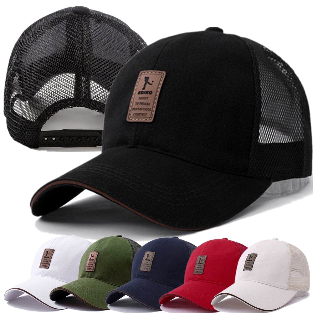 Outdoor Sport Cap Cotton Baseball Cap Men Women Adjustable Hat Cap Casual Leisure Hat Plain Fashion Summer Trucker Hat