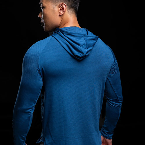 Load image into Gallery viewer, Running Jacket Men Fitness Hooded Long Sleeve Gym Training Sweatshirts Tight Hoodies Bodybuilding High Quality Sportswear Tops
