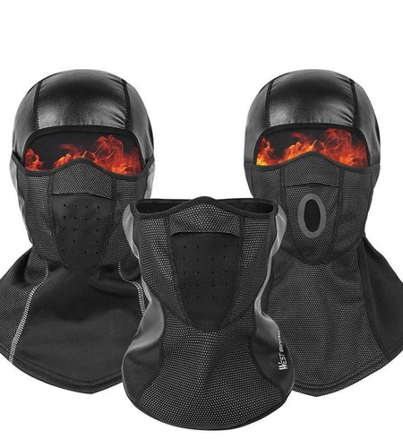Quality Leather Winter Cycling Cap Warm Fleece Windproof Balaclava Tactical Soldier Hood Ski Snowboard Motorcycle Bike Sport Hat