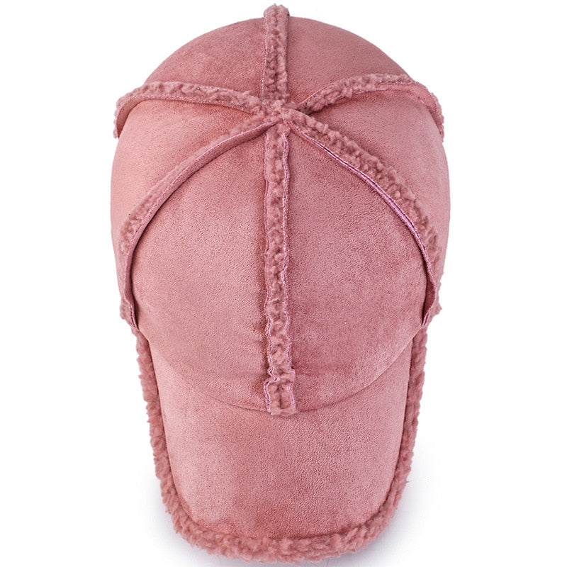 Fashion Women's Baseball Cap Winter Hat Snapback Warm Dad Caps Casquette Femme Fitted Cap Size 56-60cm