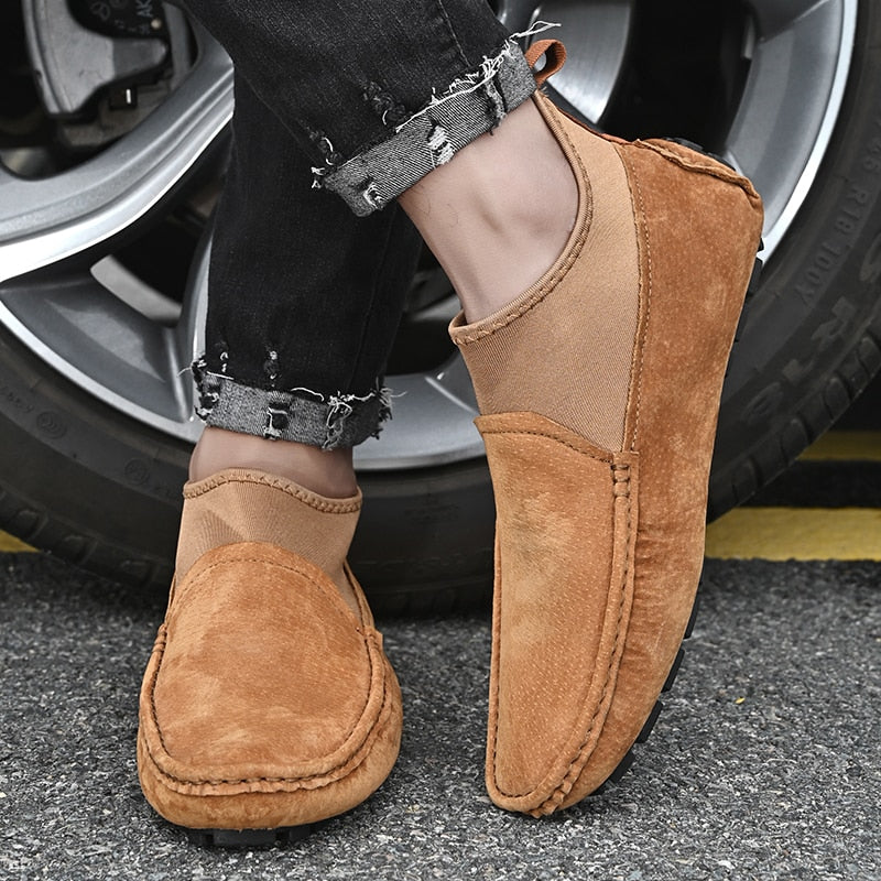 Brand Men's Shoes Autumn Soft Moccasins Men Loafers High Quality Genuine Leather Casual Shoes Men Flats Gommino Driving Shoes