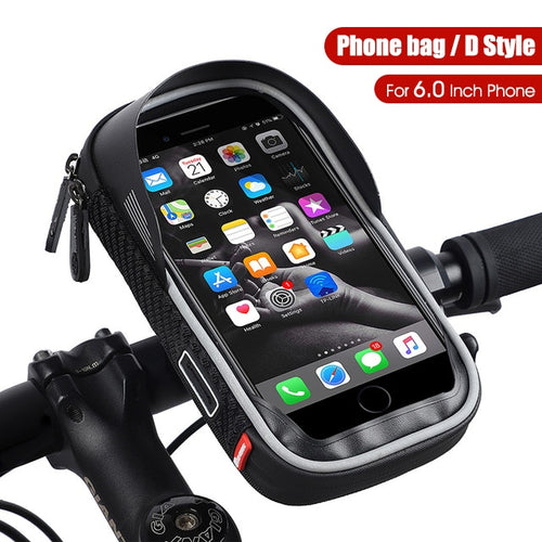 Load image into Gallery viewer, Bicycle Bag High Quality EVA Waterproof Top Tube Bike Bag Touchscreen Cell Mobile Phone Bag 6.0-7.2 inch Phone Case
