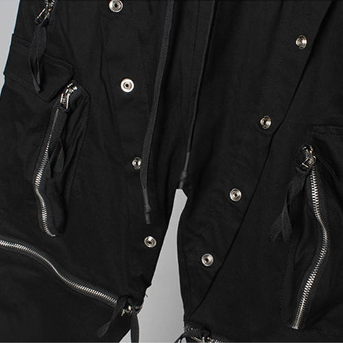 Load image into Gallery viewer, Tactical Functional Cargo Pants Joggers Men Zipper Multi-pocket Trousers Detachable Hip Hop Streetwear Pant Black WB232
