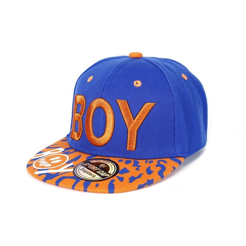 Cool Boy Embroidery Kids Baseball Cap Boys Girls Snapback Hat Four Seasons Children Hip Hop Sun Cap Hat Ho
