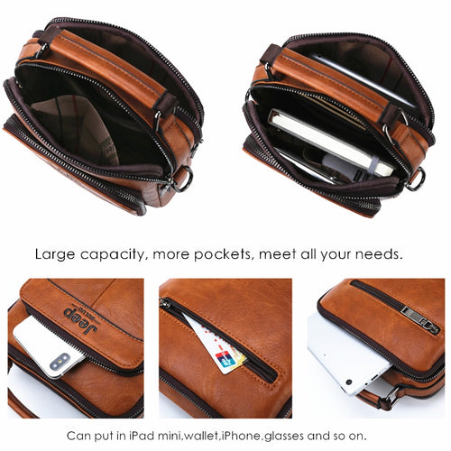 Load image into Gallery viewer, Male Crossbody Shoulder Messenger Bags Men Handbag High Quality Split Leather Man Bag Fashion Bags
