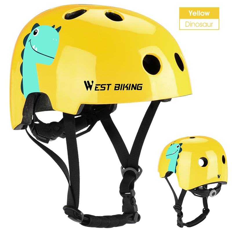 Cartoon Kids Bicycle Helmet EPS Protective Gear Girls Boys Bike Riding Sports Safety Cap Children Cycling Helmet