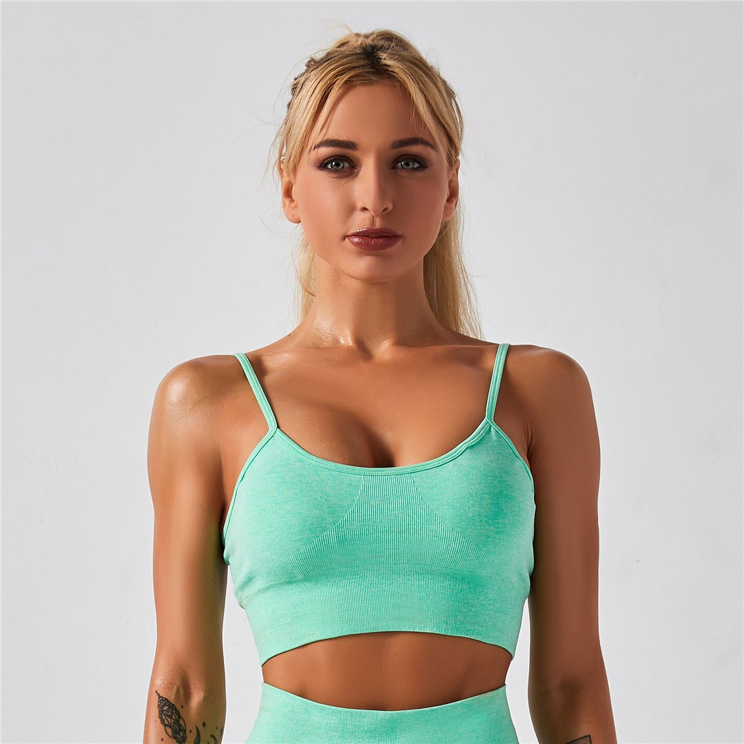 Sports Bra 8 Colors Women Padded Push up Yoga Fitness Daily Wear High Stretch Bra Seamless Sports Top for Running Yoga Gym A012B