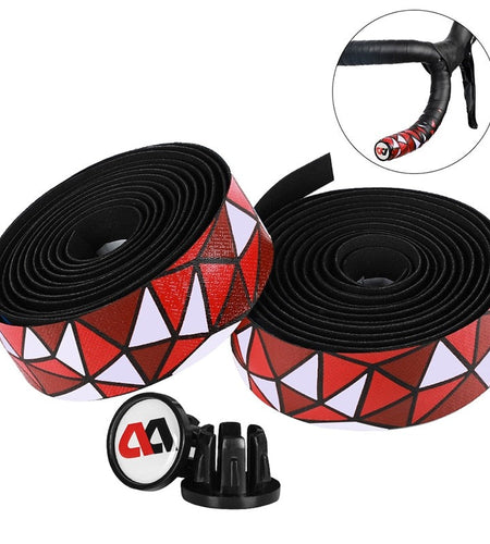 Professional Road Bike Handlebar Tape EVA PU Bicycle Handlebar Tape Anti-slip Shock Absorption Cycling Wrap End Plug