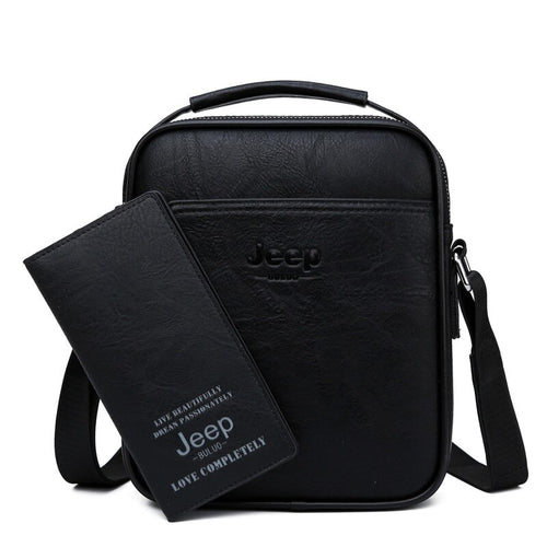 Load image into Gallery viewer, Men Messenger Bags High Quality Split Leather Large Capacity Bag
