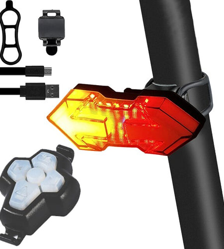Bike Turn Signal Light Smart Remote Control Direction Indicator USB Rechargeable MTB Bicycle Lamp Cycling Taillight