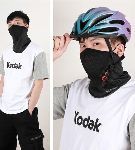Summer Cycling Headwear Activated Carbon Filter Anti-Pollution Sport Scarf Running Face Cover Protection Accessories