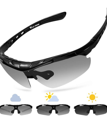 Photochromic Polarized Cycling Sunglasses Anti UV Sports Bicycle Glasses MTB Bike Fishing Hiking Riding Eyewear