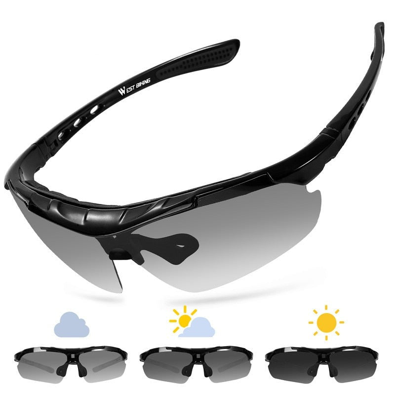 Photochromic Polarized Cycling Sunglasses Anti UV Sports Bicycle Glasses MTB Bike Fishing Hiking Riding Eyewear