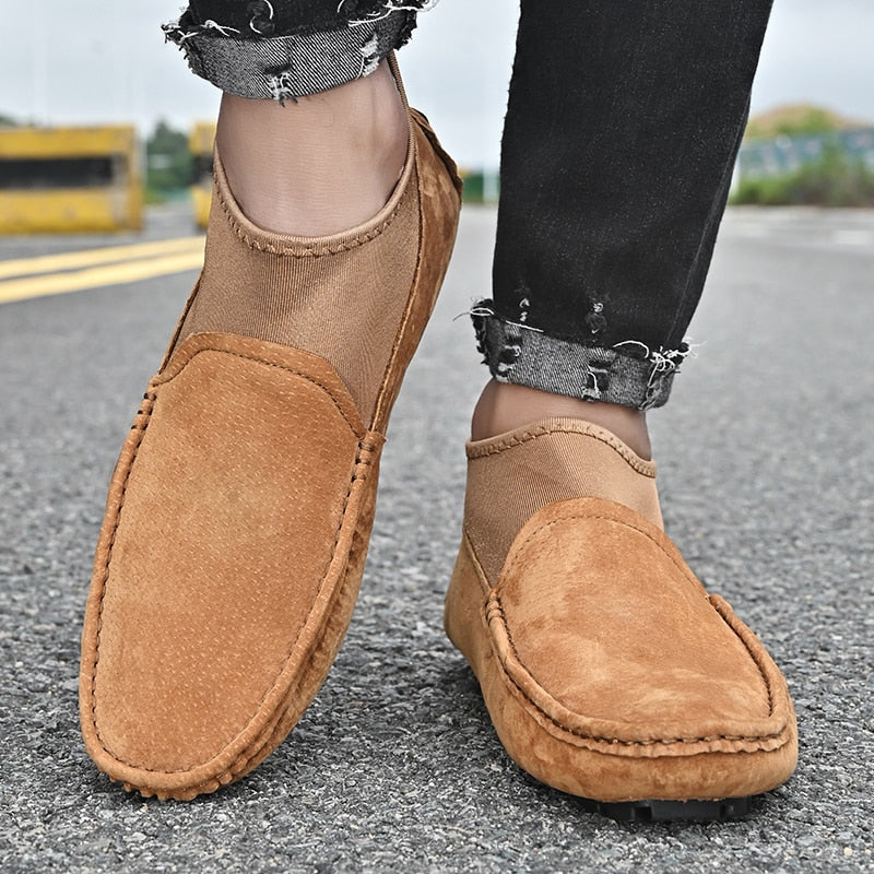 Brand Men's Shoes Autumn Soft Moccasins Men Loafers High Quality Genuine Leather Casual Shoes Men Flats Gommino Driving Shoes