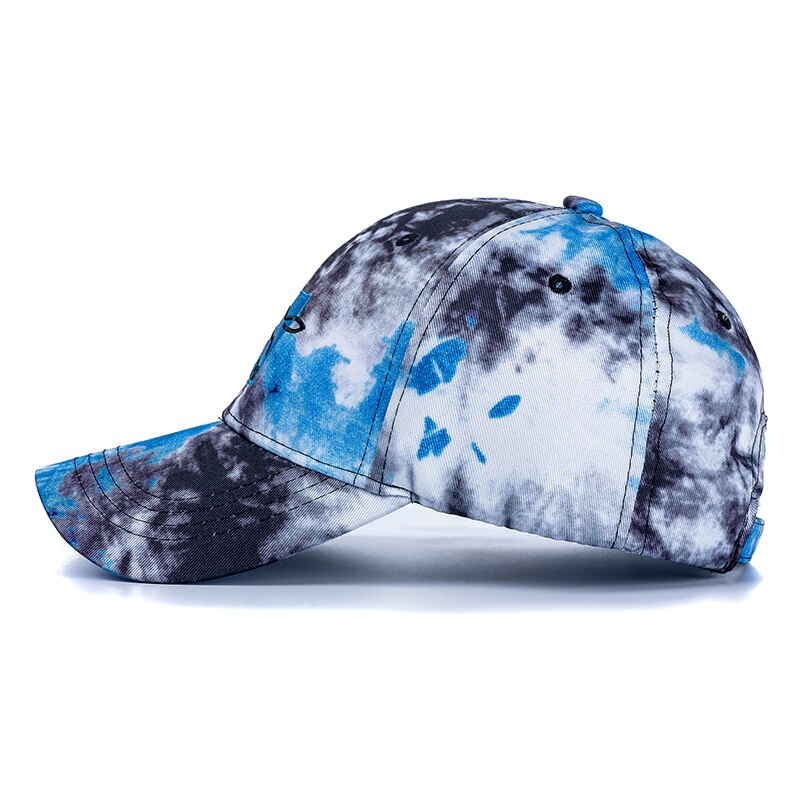 Brand Cotton Hats For Women Fashion Fox Letter Embroidered Tie Dye Baseball Cap Adjustable Outdoor Female Streetwear Hat