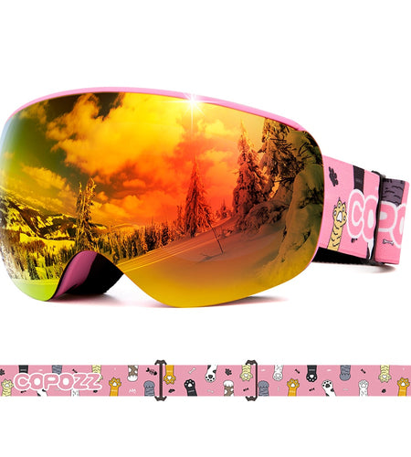 Professional Children Ski Goggles Anti-fog Frameless Ski Eyewear Windproof Sports Equipment Winter Ski Goggles for kids