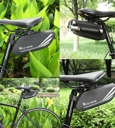 Rainproof Bicycle Bag 3D Shell Reflective Seatpost Saddle Bag Shockproof MTB Road Bike Bag Cycling Accessories