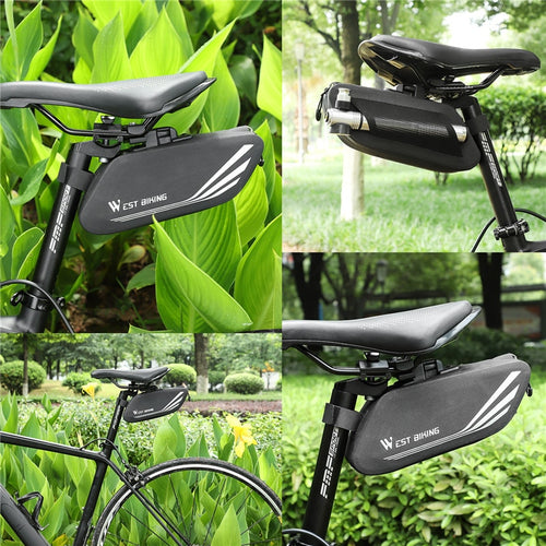 Load image into Gallery viewer, Bike Bag Cycling Rear Seat Tail Bag Waterproof Seatpost Pannie Bag Bike Accessories Reflective Bicycle Saddle Bags
