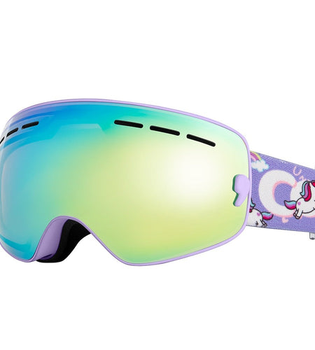 Kids Ski Goggles 4-15 years old Professional Anti-fog Child Snowboard Goggles Double UV400 Kids Skiing Mask Glasses