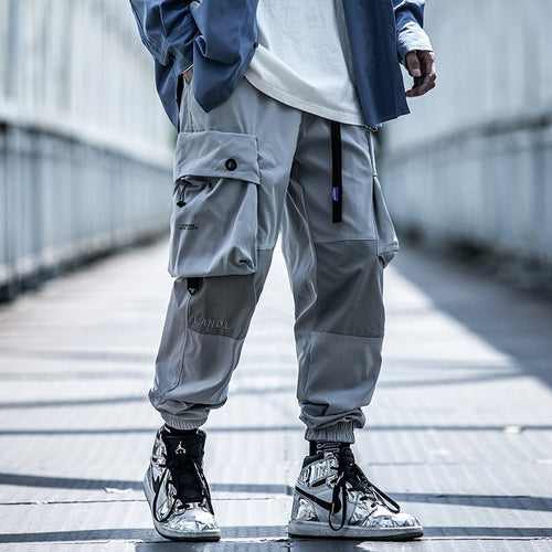 Load image into Gallery viewer, Hip Hop Harem Pants Men Streetwear Joggers High Street Casual Pockets Male Streetwear Black Harajuku
