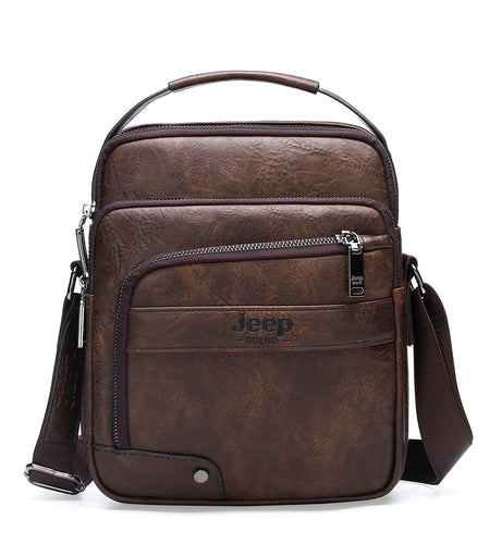 Brand High Quality Business Crossbody Tote Bags Man Leather Bags Male Cow Split Leather Handbag Messenger  For Men