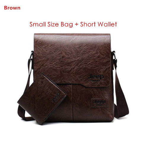 Load image into Gallery viewer, Man&#39;s Bag 2PC/Set Men Leather Messenger Shoulder Bags Business Crossbody Casual Bags Famous Brand Male Drop Shipping
