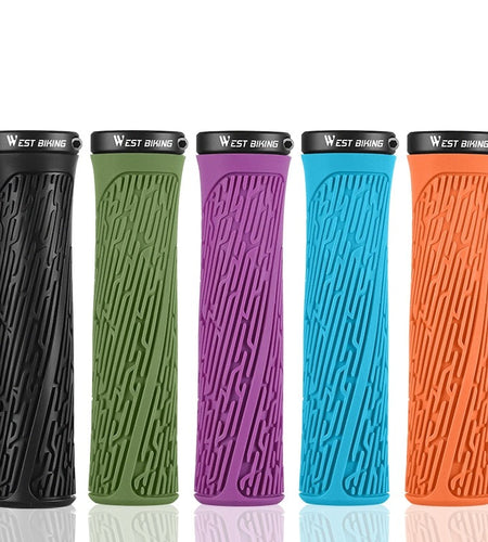 Silicone Bicycle Grips MTB Road Bike Handlebar Cover Shockproof Cycling Colorful Soft Rubber Anti-Slip Lock On Grips