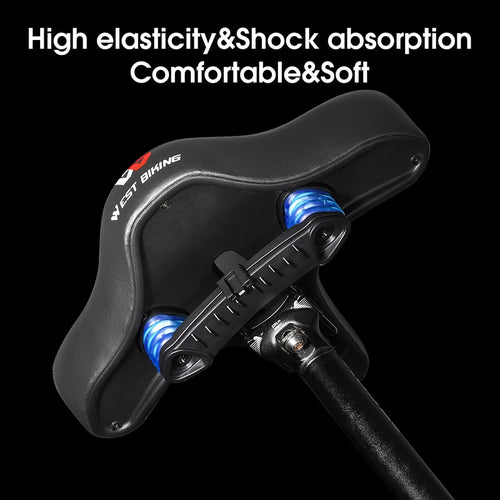 Load image into Gallery viewer, Oversize Bicycle Saddle With Taillights Ergonomic Widen Cushion MTB E-Bike Saddle Breathable Shockproof Cycling Seat
