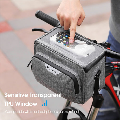 Load image into Gallery viewer, Multifunction Bike Handlebar Bag Cycling Touch Screen Phone Bags Travel Shoulder Bag MTB Road Bicycle Accessories
