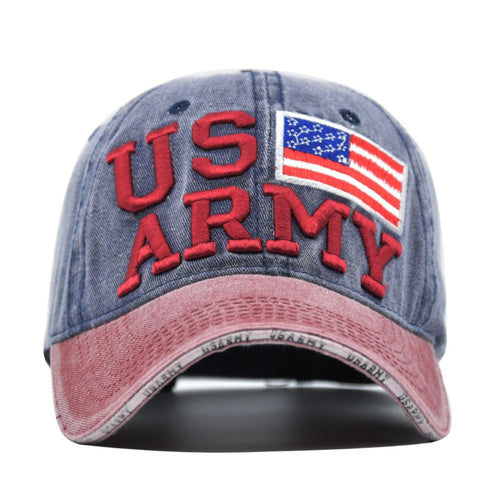 Load image into Gallery viewer, Cotton Letter US ARMY Baseball Caps Embroidery Pattern Hip Hip Snapback Hats Bone Casquette Trucker Cap Men Women
